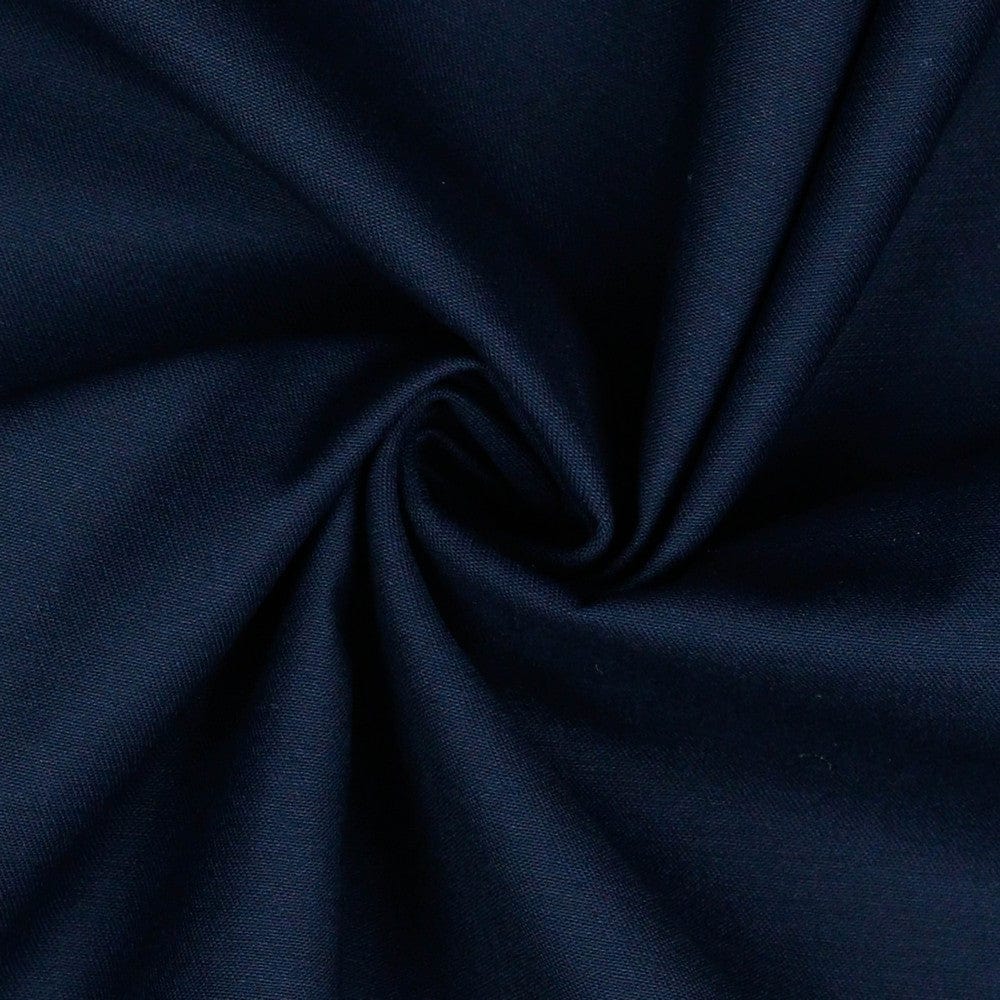 Garn & Metervarer Satin NAVY BOMULDSSATIN MED STRÆK