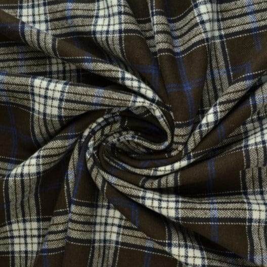 Garn & Metervarer Tartan BRUN SKOTSKTERNET TARTAN FLANNEL