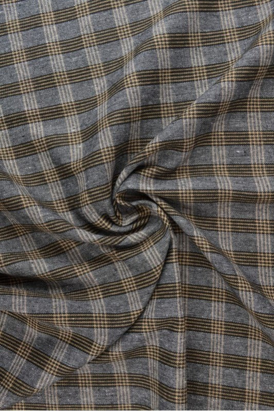 GRÅ SVART OCH GUL SKOTSKRUTIG FLANNEL