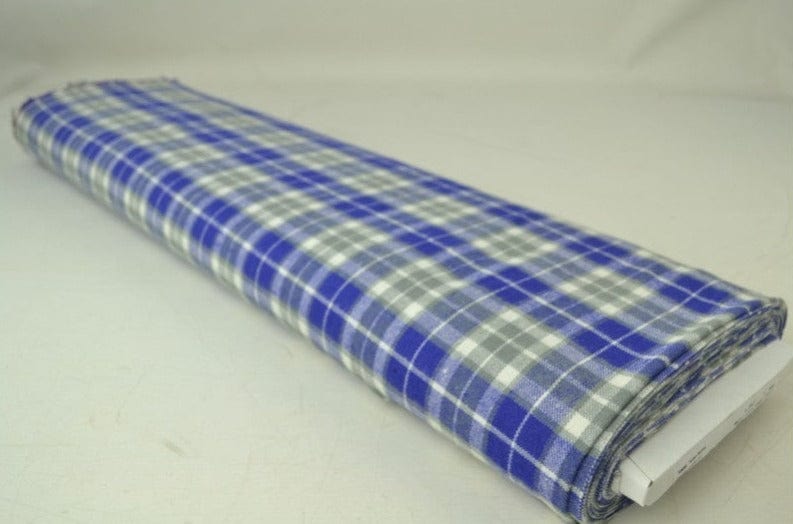 Garn & Metervarer Tartan GRÅ OG BLÅ SKOTSKTERNET TARTAN FLANNEL