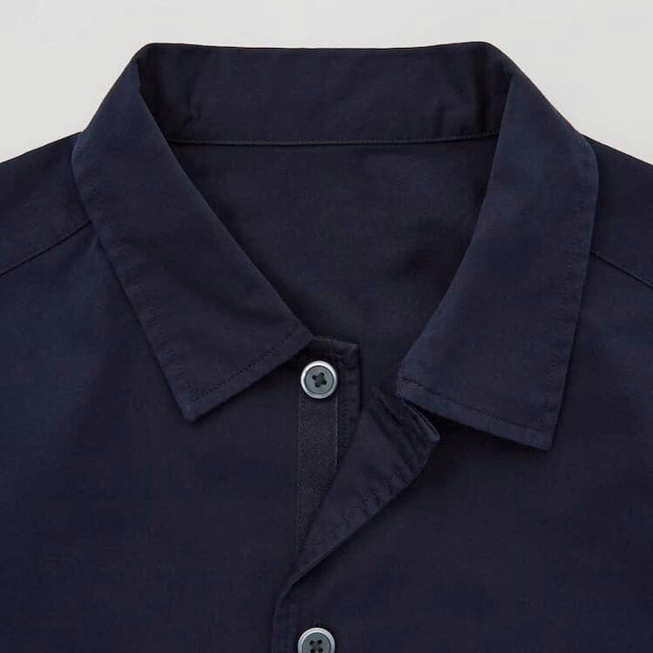 Garn & Metervarer Twill NAVY TWILL STOF MED STRÆK AF BOMULD