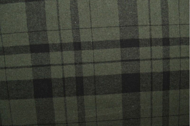 Garn & Metervarer Wool Fashion TARTAN ULD I GRØN OG SORT