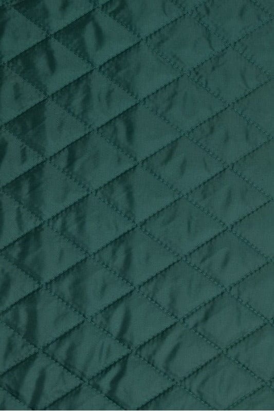 Garn & Metervarer WT Quiltet Lining MØRKEGRØN FASTVÆVET QUILT FOER/YDERSTOF 2-LAG