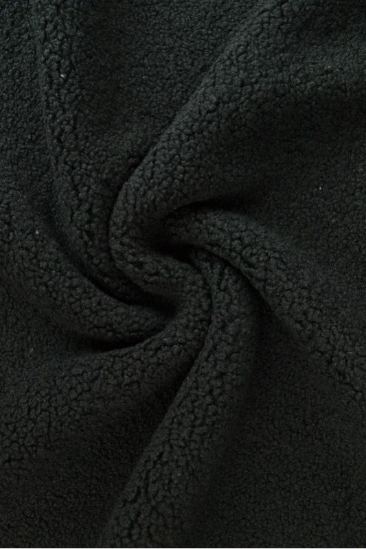 SVART TEDDYTYG MED STRETCH – MJUKT & VÄRMEISOLERANDE