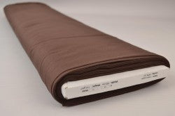 BRUN BOMULLSPOPLIN – TÄTT VÄVT BOMULLSTYG