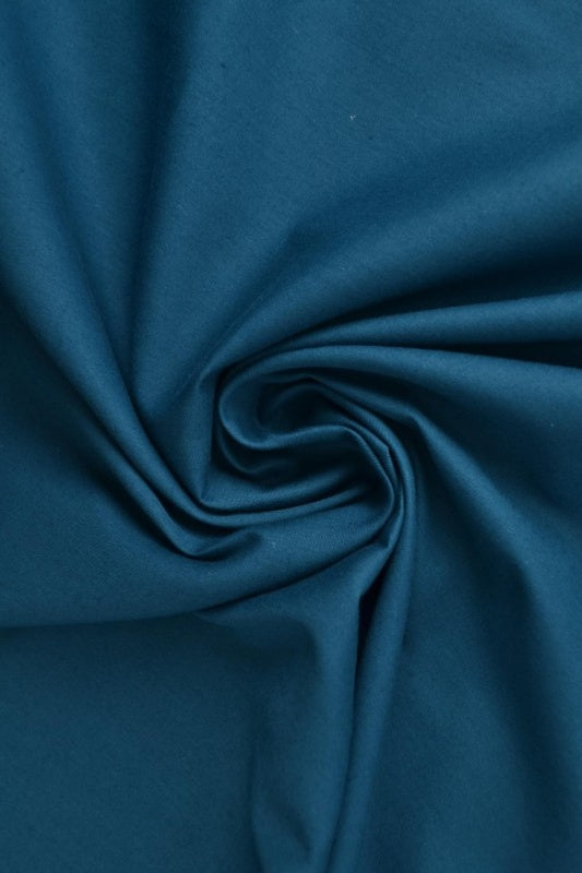 MÖRK PETROLEUM BOMULLSPOPLIN – TÄTT VÄVT BOMULLSTYG