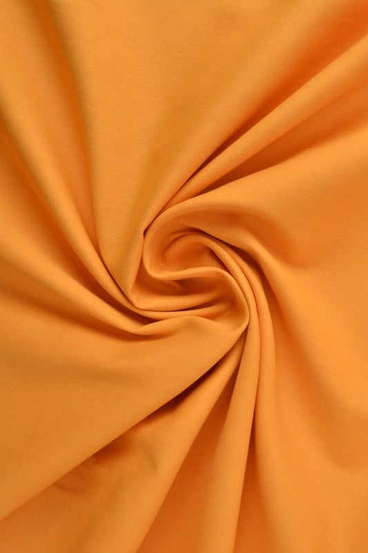 SENAPSGUL BOMULLSPOPLIN – TÄTT VÄVT BOMULLSTYG