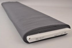 MÖRKGRÅ BOMULLSPOPLIN – TÄTT VÄVT BOMULLSTYG