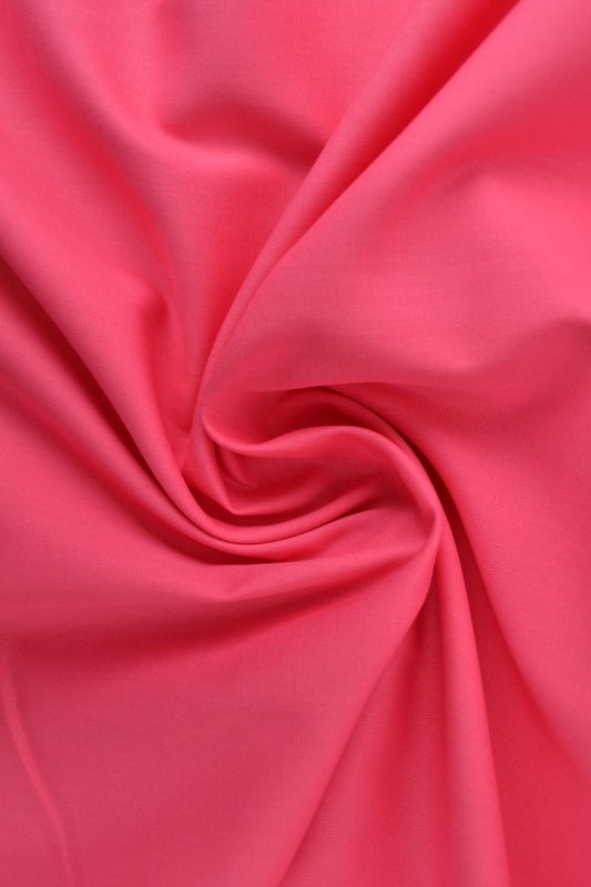 PINK BOMULLSPOPLIN – TÄTT VÄVT BOMULLSTYG