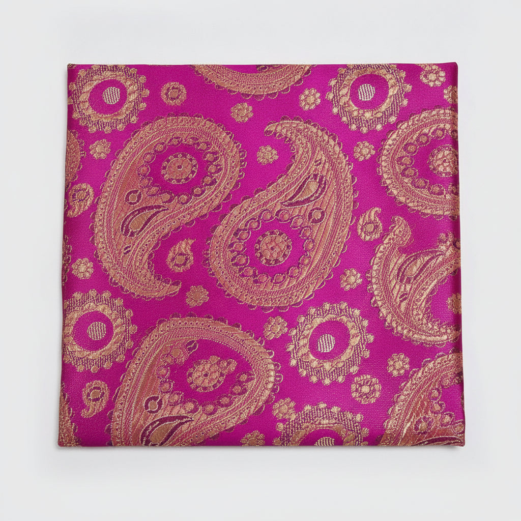 LILA SATIN JACQUARD TYG MED PAISLEYMÖNSTER (bild 1 av 3)