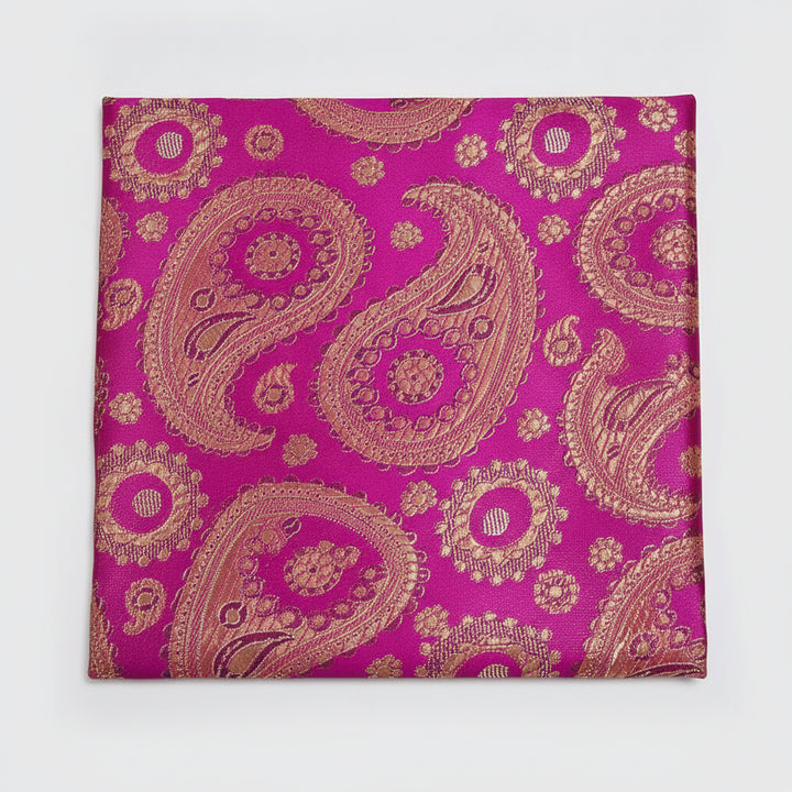 LILA SATIN JACQUARD TYG MED PAISLEYMÖNSTER (bild 1 av 3)