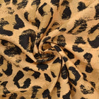 GULDFÄRGAT LINNE MED LEOPARDTRYCK
