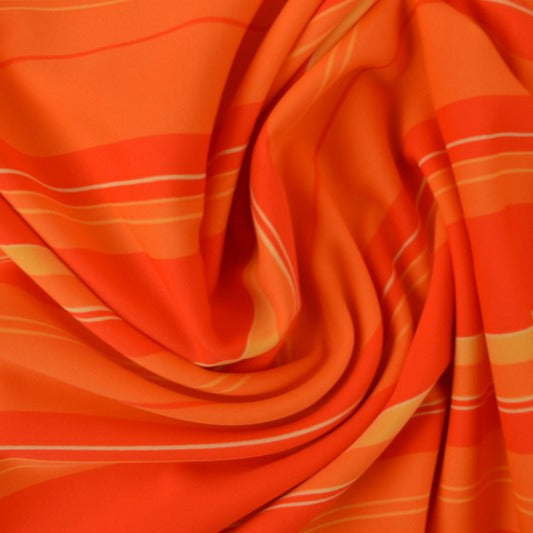 ORANGE LYCRA TYG TILL BADEKLÄDER OCH SPORTKLÄDER MED RÄNDER