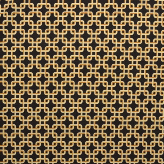 MÖRKBRUN LYCRA TYG FÖR BADKLÄDER OCH SPORTKLÄDER MED KEDJEMÖNSTER