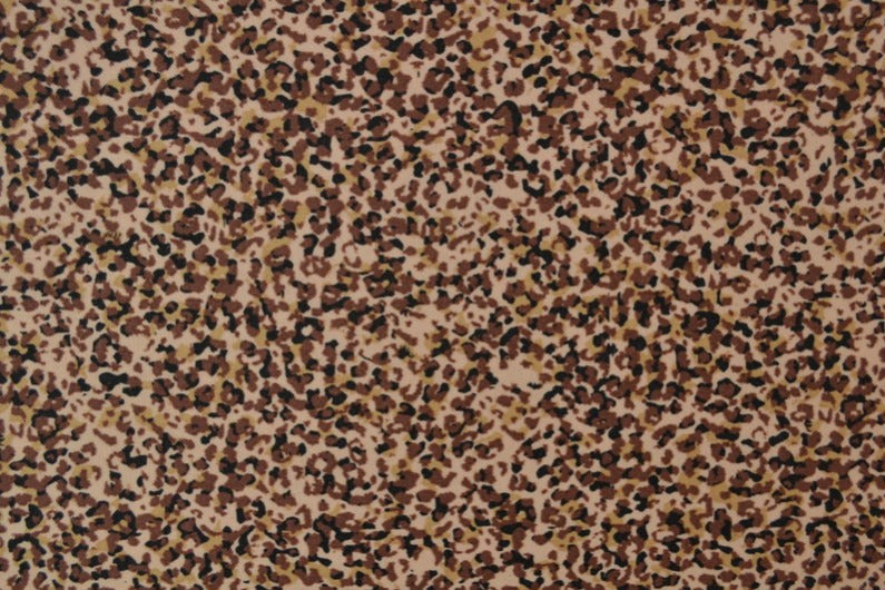 BEIGE LYCRA TYG FÖR BADKLÄDER OCH SPORTKLÄDER MED LEOPARDMÖNSTER