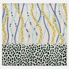 LJUS LEOPARD SIDEN MED  GULDKEDJOR