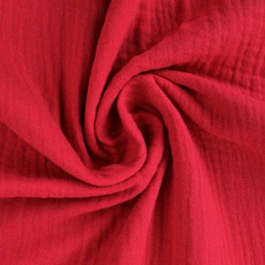RÖD DOUBLE GAUZE MUSSLIN – MJUK & ANDNINGSBAR