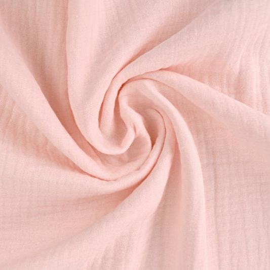 LJUSROSA DOUBLE GAUZE MUSSLIN – MJUK & ANDNINGSBAR