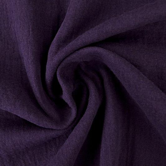 MÖRKLILA DOUBLE GAUZE MUSSLIN – MJUK & ANDNINGSBAR