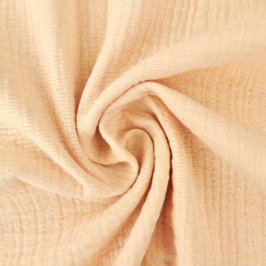 CHAMPAGNEFÄRGAD DOUBLE GAUZE MUSSLIN – MJUK & ANDNINGSBAR