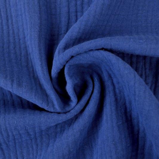 BLÅ DOUBLE GAUZE MUSSLIN – MJUK & ANDNINGSBAR