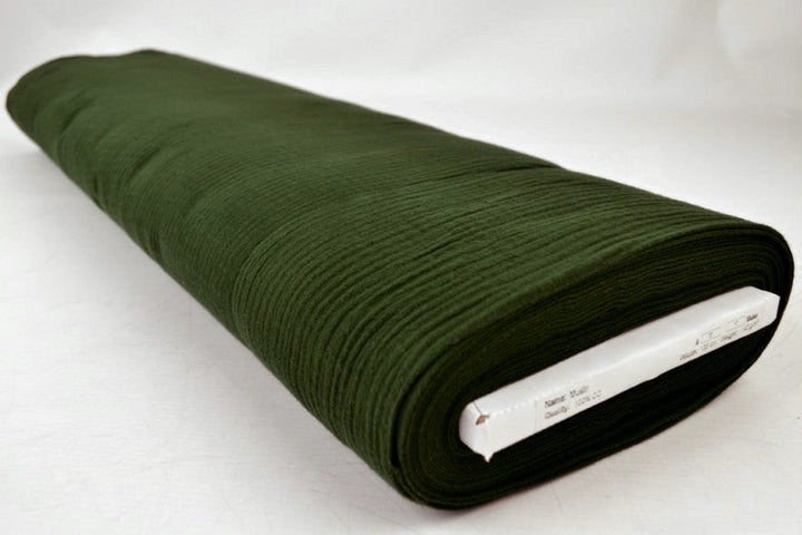 MÖRKGRÖN DOUBLE GAUZE MUSSLIN – MJUK & ANDNINGSBAR