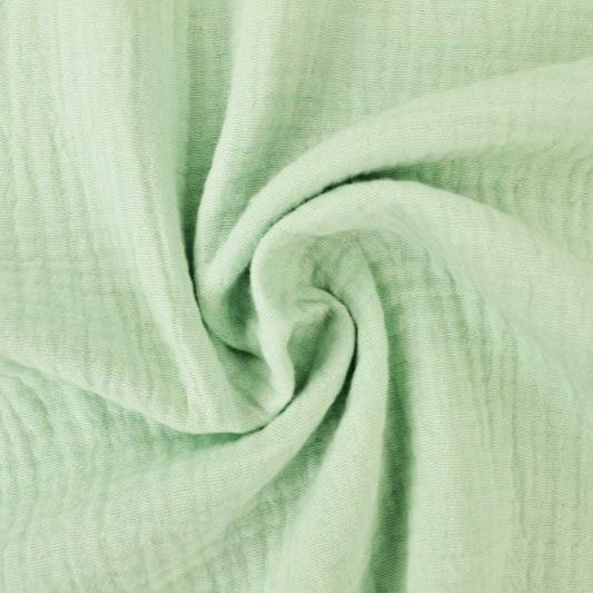 MINTGRÖN DOUBLE GAUZE MUSSLIN – MJUK & ANDNINGSBAR