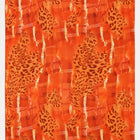 ORANGE SIDEN MED LEOPARDMÖNSTER