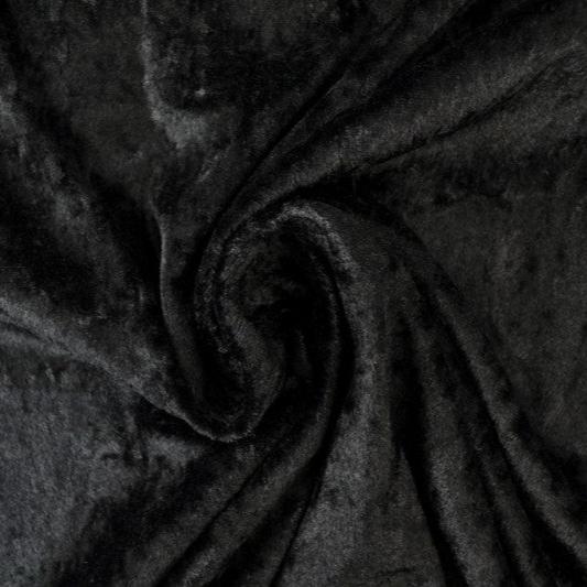 SVART KROSSAD VELOUR – STICKAD, STRETCHIG & GLANSFULLT FALL