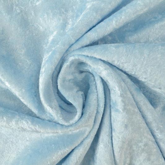 BABYBLÅ KROSSAD VELOUR – STICKAD, STRETCHIG & GLANSFULLT FALL