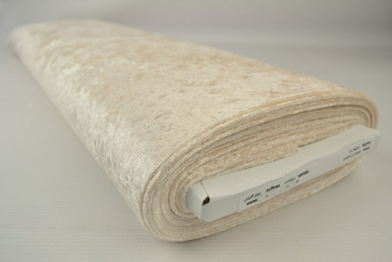 CHAMPAGNEFÄRGAD KROSSAD VELOUR – STICKAD, STRETCHIG & GLANSFULLT FALL