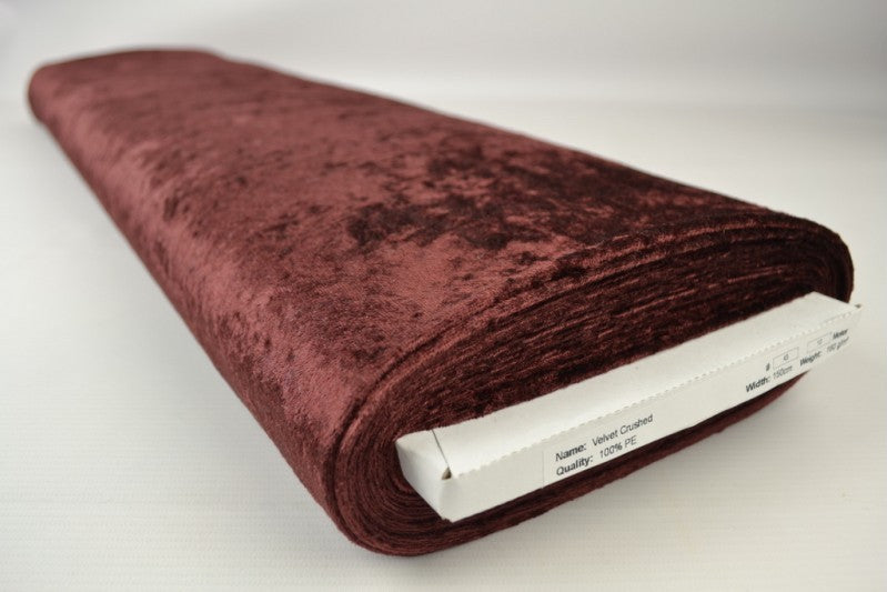 RÖDBRUN KROSSAD VELOUR – STICKAD, STRETCHIG & GLANSFULLT FALL