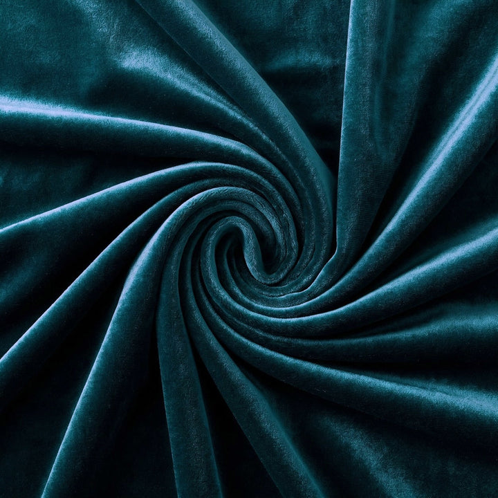 PETROLEUM MICRO VELOUR TYG
