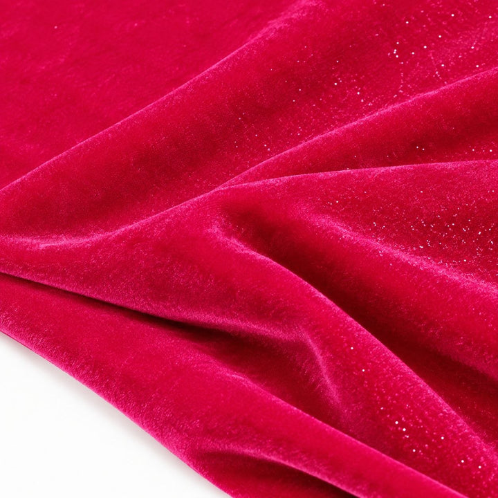 PINK MICRO VELOUR TYG MED GLIMMER (bild 3 av 3)