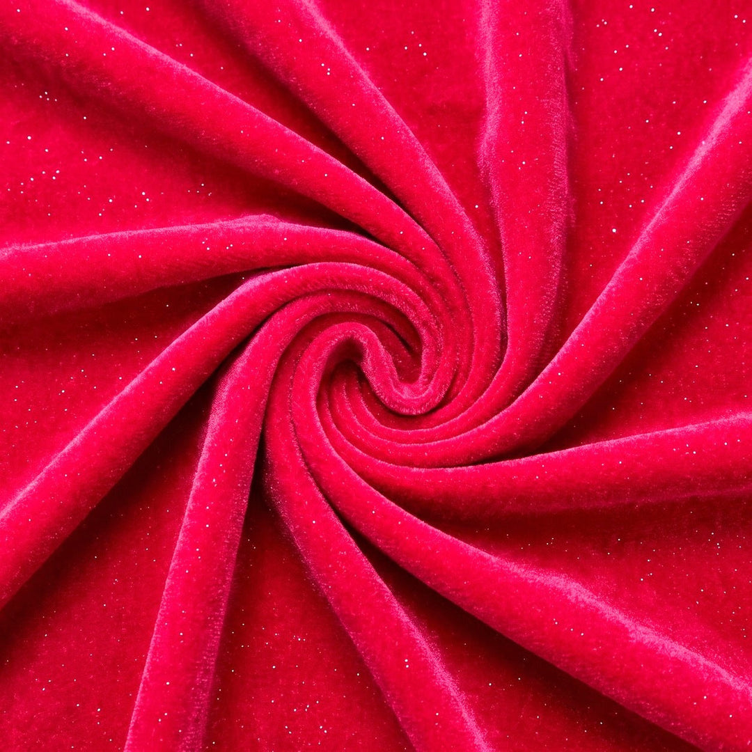 PINK MICRO VELOUR TYG MED GLIMMER