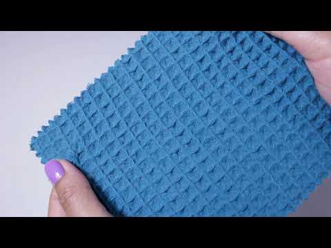 MÖRK PETROL VÅFFEL PIQUÉ – ABSORBERANDE & SNABBTORKANDE