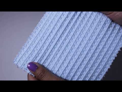 BABYBLÅ VÅFFEL PIQUÉ – ABSORBERANDE & SNABBTORKANDE