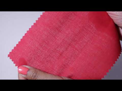 RÖD BOMULLSPOPLIN – TÄTT VÄVT BOMULLSTYG