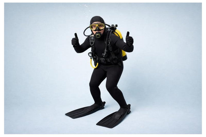 SORT SCUBA STOF – ELASTISK OG FORMSTABILT MODE