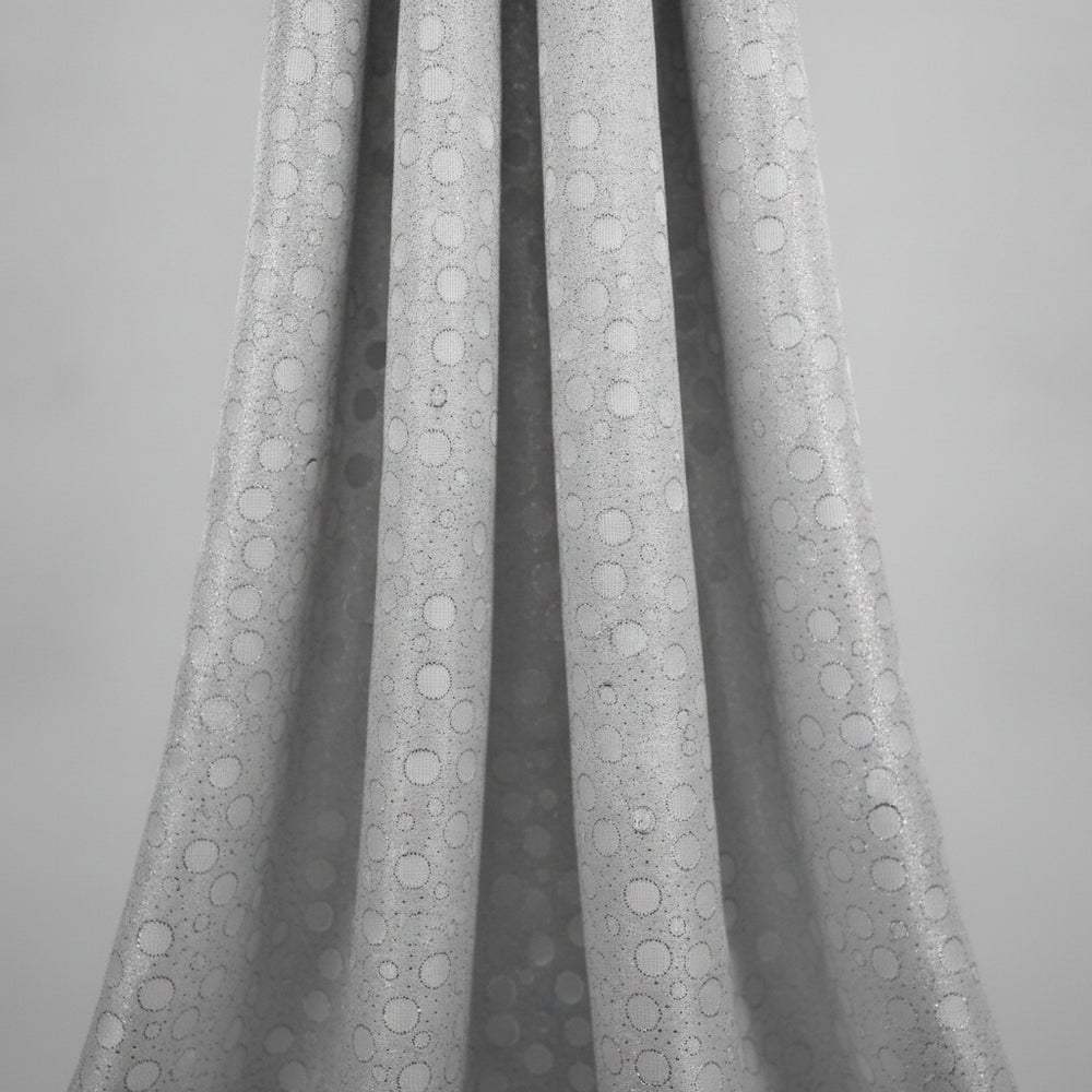 SILVER SATIN JACQUARD TYG MED PRICKAR (bild 2 av 3)