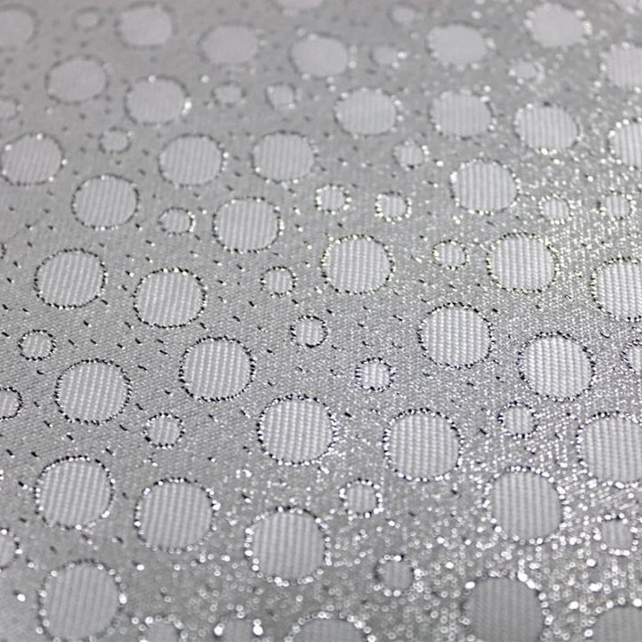 SILVER SATIN JACQUARD TYG MED PRICKAR (bild 3 av 3)