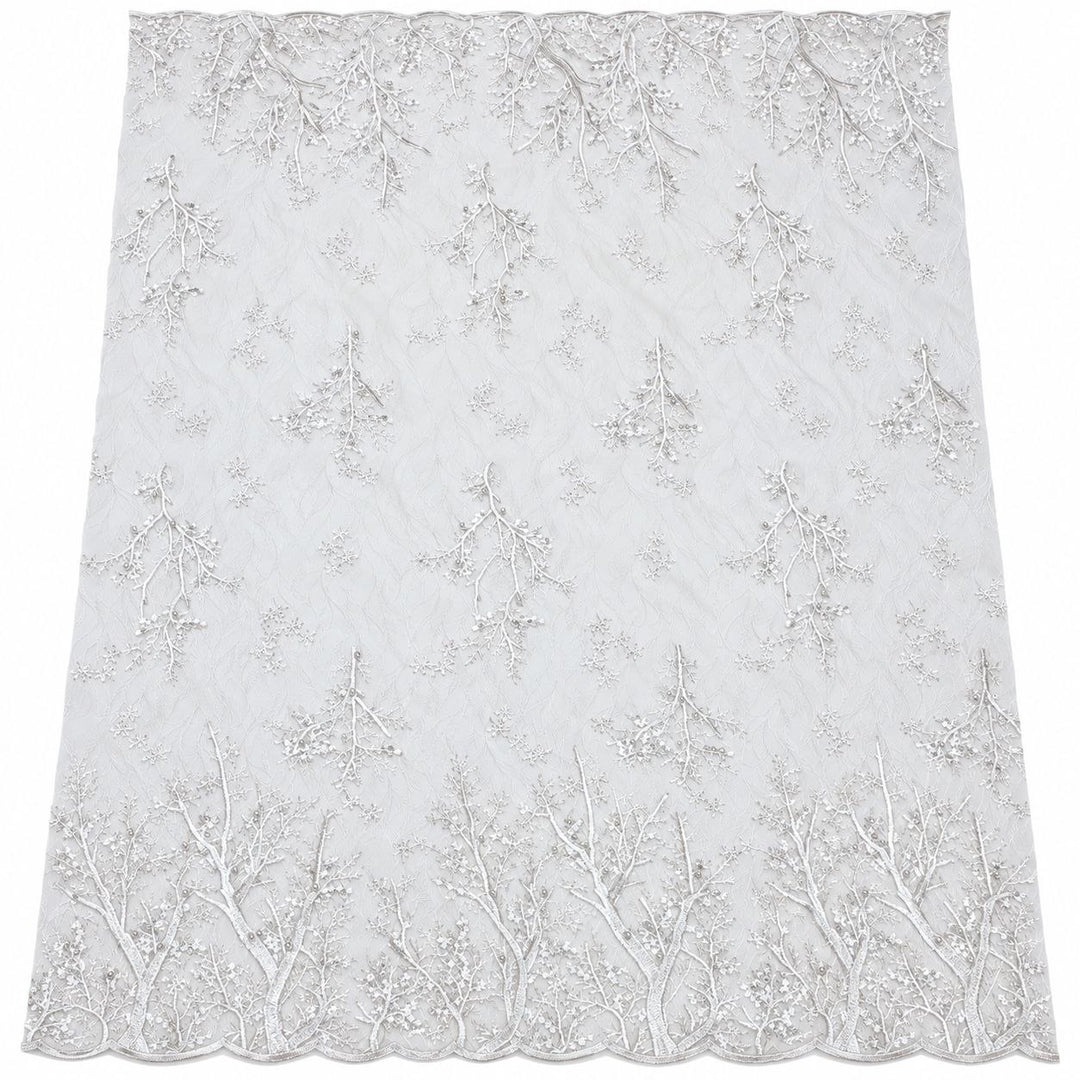 SILVER TYLLTYG MED BRODERADE TRÄD (bild 1 af 3)