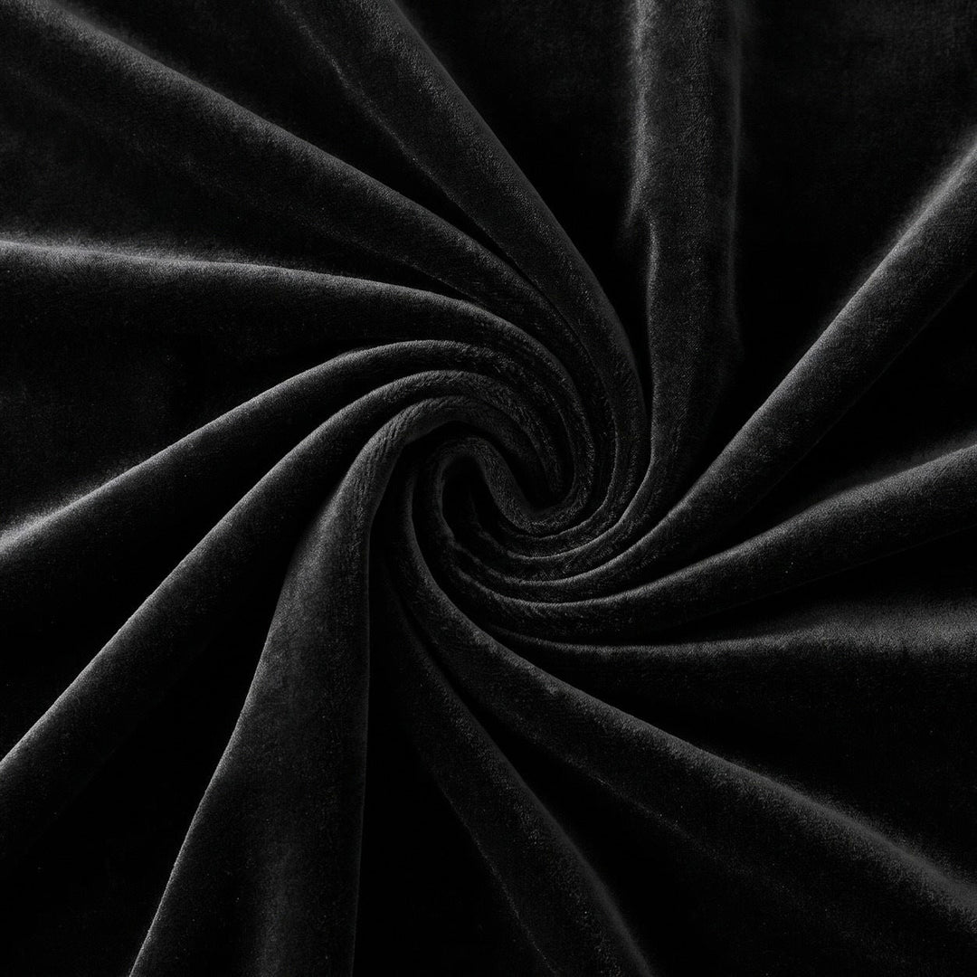 SVART MICRO VELOUR TYG