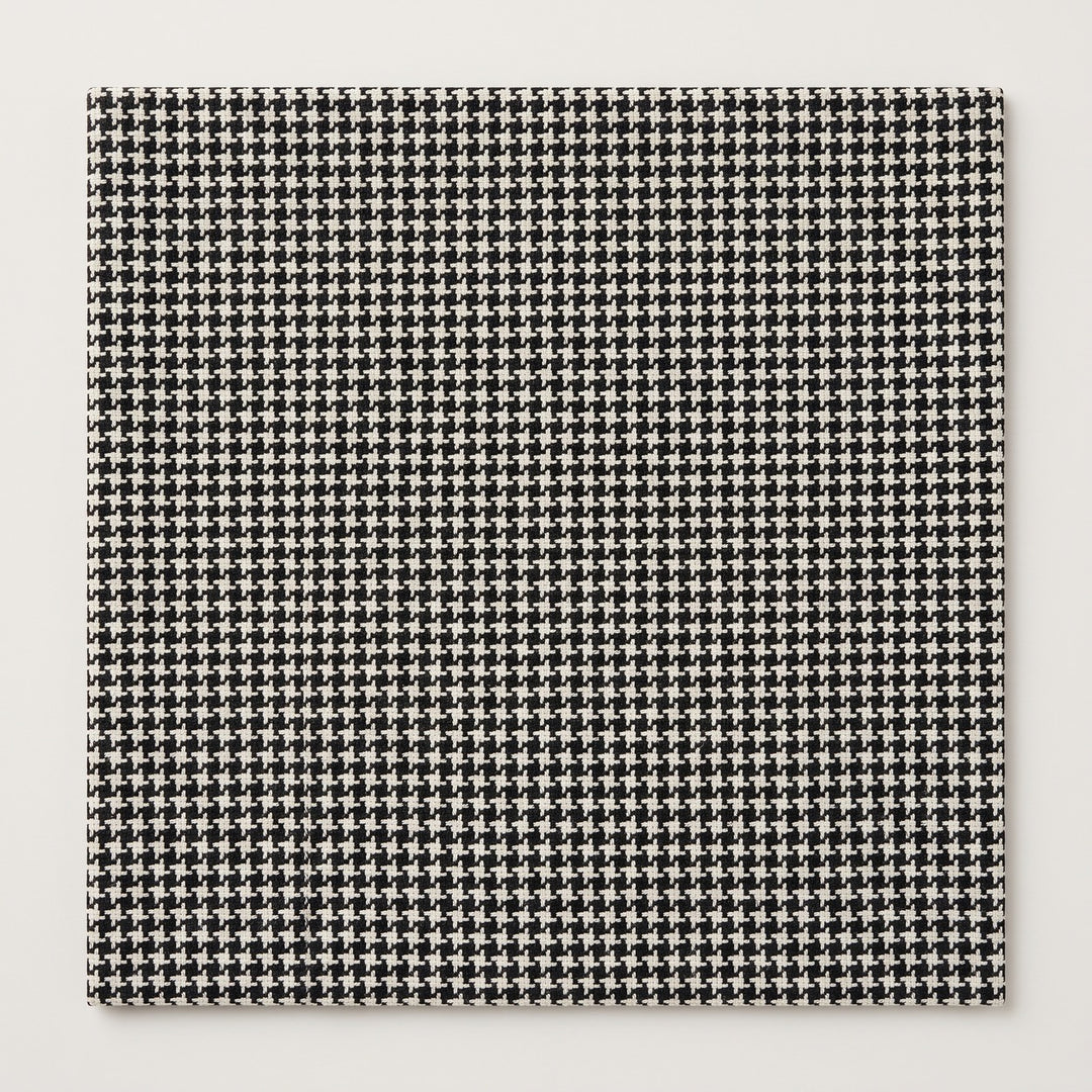 Sort och vit houndstooth-ull/polyester med tern (bild 1 av 3)