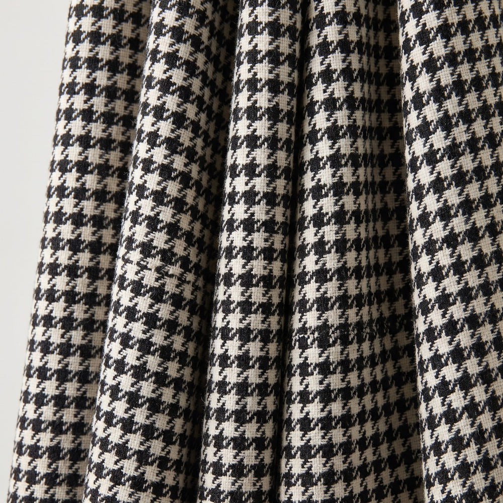 Sort och vit houndstooth-ull/polyester med tern (bild 2 av 3)