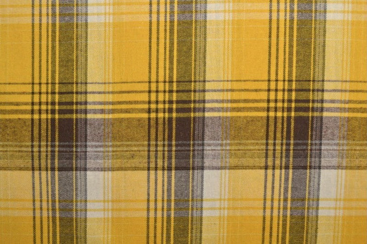 GUL OCH BRUN SKOTTSKRUTIG FLANELL