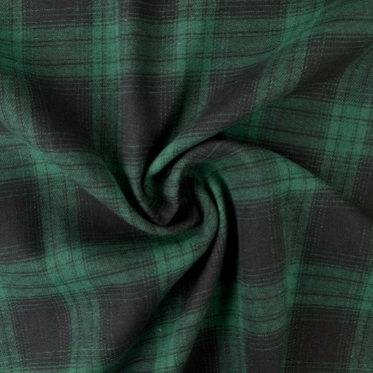 SVART OCH GRÖN SKOTSKRUTIG FLANELL