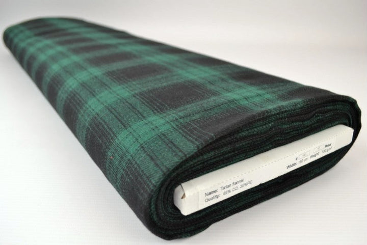 SVART OCH GRÖN SKOTSKRUTIG FLANELL