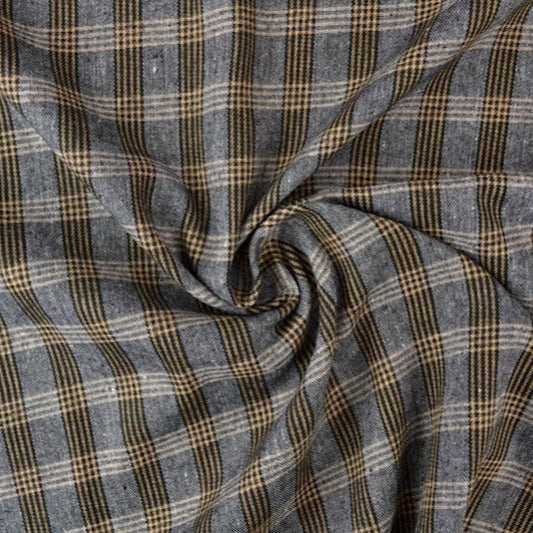 GRÅ SVART OCH GUL SKOTSKRUTIG FLANNEL