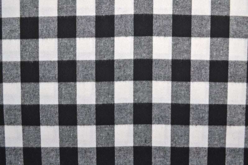 SVART OCH VIT SKOTSKRUTIG FLANELL